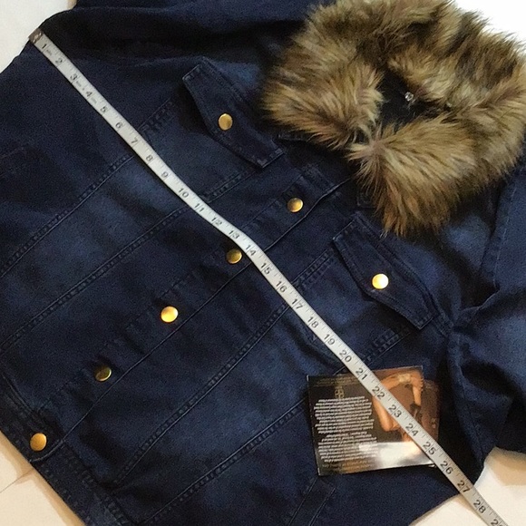 NWT IMAN WOMEN DENIM  BLUE WASH LONG SLEEVES JACKET SZ 2XL - Picture 7 of 11